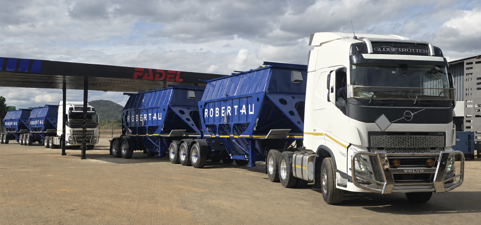 Robert-Ali with number plate number removed Robert Ali Trucking fleet